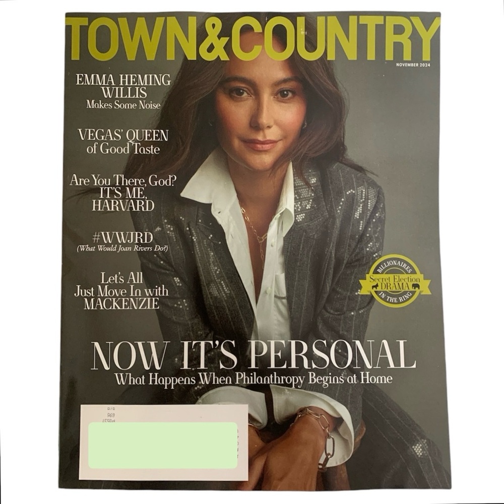 Town and Country Magazine November 2024 Emma Heming Willis Makes Some Noise